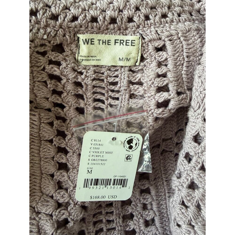 Free People We The Free Friend Of A Friend Crochet Cardigan Sweater NWT Medium - Picture 4 of 4